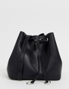 Pull & Bear Bucket Bag In Black - Black