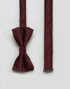 Jack & Jones Bow Tie With Spot In Red - Red