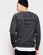 Deus Ex Machina Sweatshirt With Venice La Back Print - Charcoal