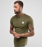 Good For Nothing Muscle T-shirt In Khaki Suedette Exclusive To Asos - Green
