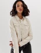 Only Fitted Denim Jacket - Cream