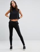 New Look Zip Pocket Slim Pants - Black