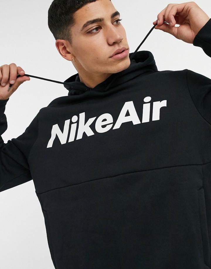 Nike Air Logo Hoodie In Black