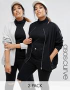 Asos Curve Ultimate Bomber Jacket 2 Pack - Multi