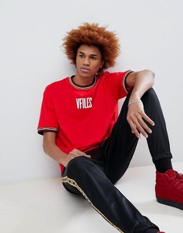 Vfiles Logo T-shirt In Red - Red
