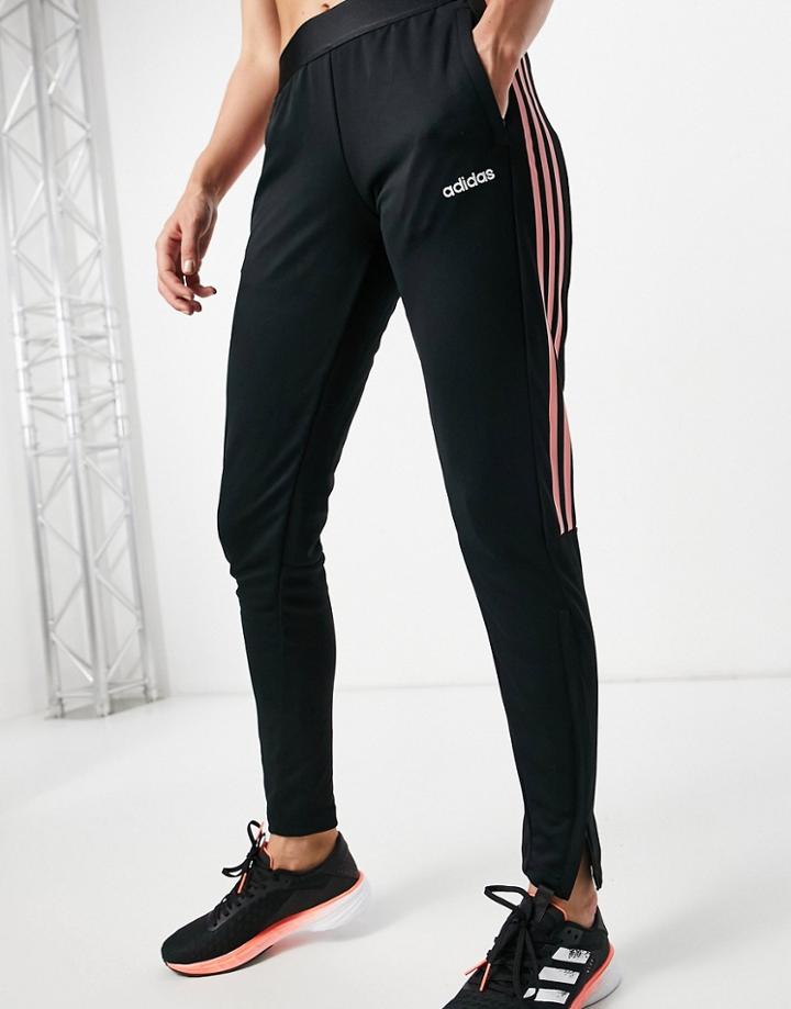 Adidas Training Sweatpants With Contrast Side Panel In Black