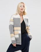 Asos White Stripe Bomber Jacket - Multi