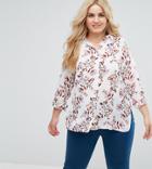 New Look Curve Floral Shirt - White