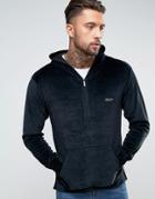 Nicce London Hoodie In Black Velour - Black