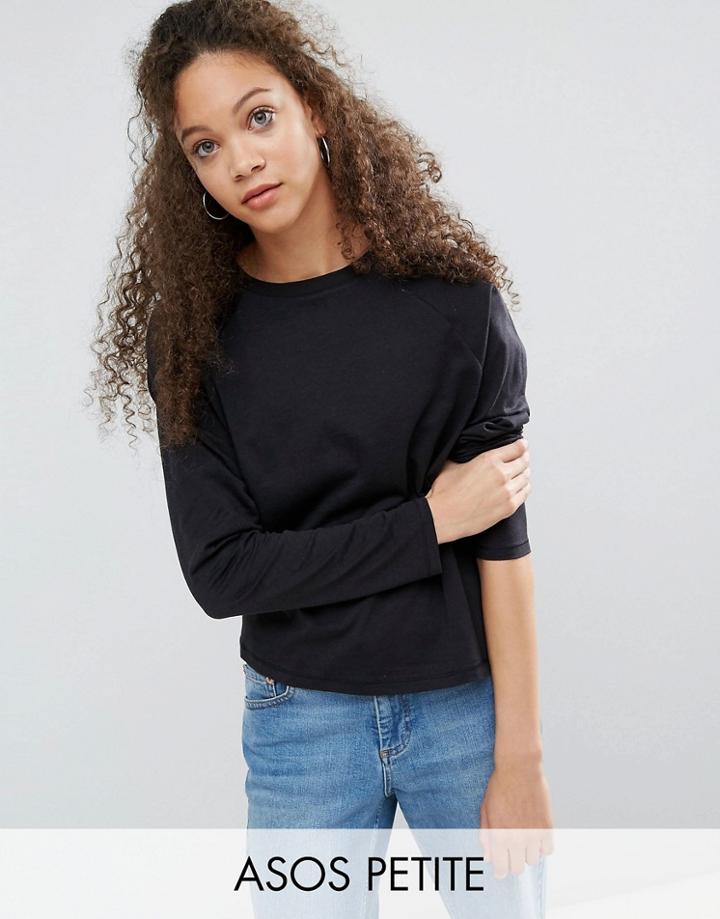 Asos Petite T-shirt In Boxy Fit - Black