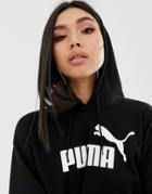 Puma Essentials Cropped Black Hoodie