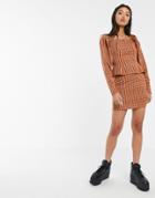 Asos Design Check Mini Pelmet Skirt Two-piece