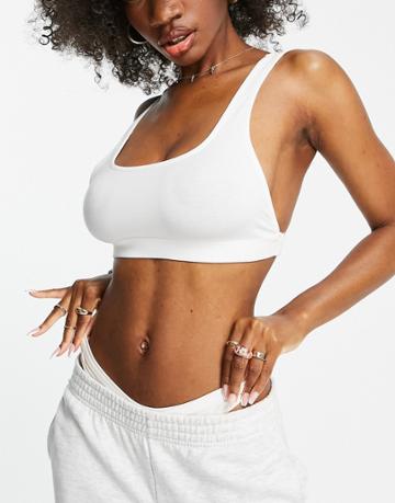 Asos Design Hourglass Crop Top With Open Side In White