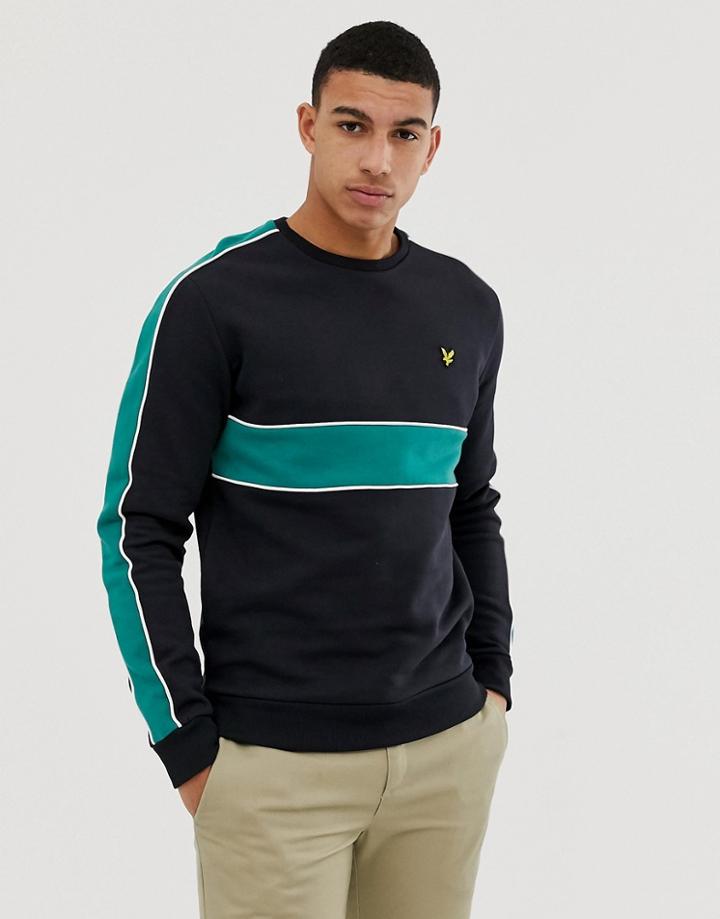 Lyle & Scott Cut & Sew Sweatshirt In Black - Black