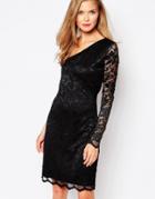 Vero Moda One Sleeve Lace Body-conscious Dress - Black