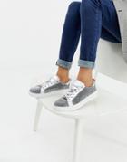 Ted Baker Silver Sparkle Sneakers