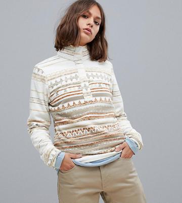 Columbia Mountain Side Printed Pull Over Fleece In Stone - Stone