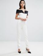 The 8th Sign Bardot Jumpsuit - Black