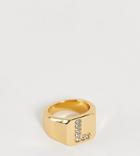 Asos Design Curve 14k Gold Plated L Initial Ring