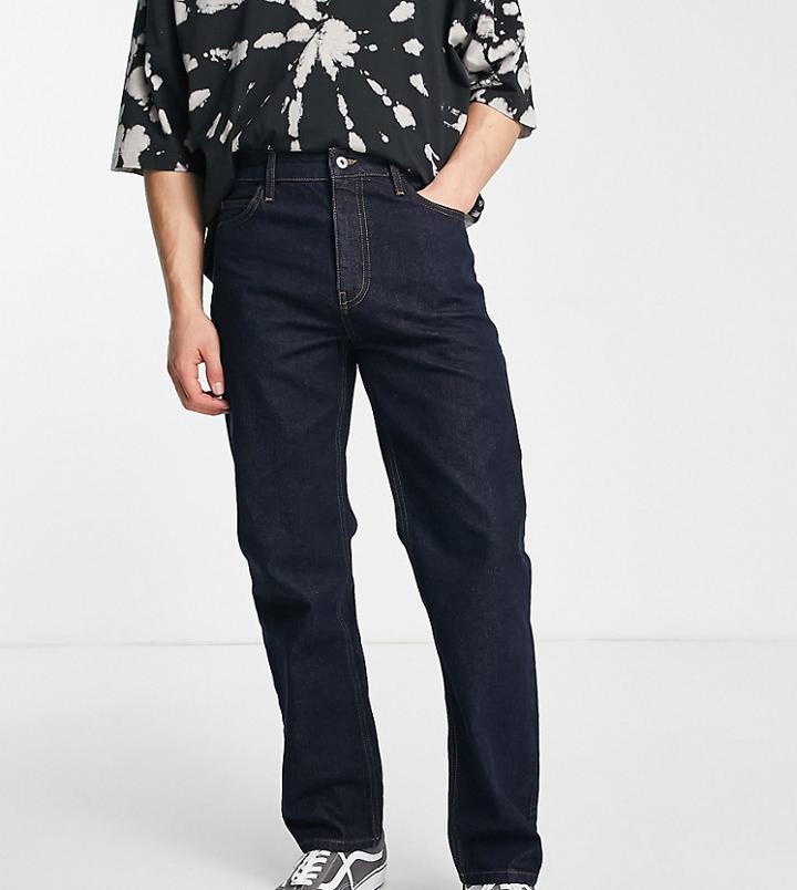 Collusion X005 Straight Leg Jeans In Dark Wash Blue