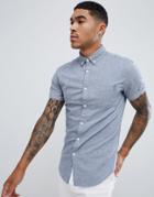 Soul Star Short Sleeve Button Down Shirt - Navy