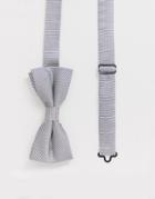 Twisted Tailor Bow Tie In Silver