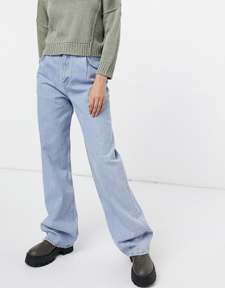 Pull & Bear Dad Jeans In Blue-blues