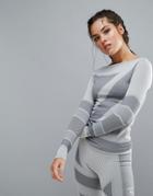 Puma Evoknit Long Sleeve Top In Gray - Gray