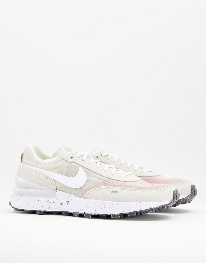 Nike Waffle One Crater Sneakers In Cream Stone And White-neutral