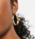 Asos Design 14k Gold Plated 35mm Hoop Earrings In Flat Design