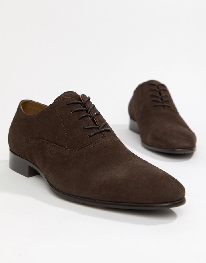 Aldo Legawia Toe Cap Lace Up Shoes In Brown Leather