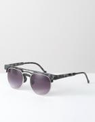 7x Retro Sunglasses With Smoke Lenses - Black