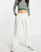 Jjxx Mary Tailored Wide Leg Dad Pants In White
