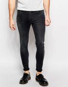 Hoxton Denim Black Skinny Spray On Jean - Black