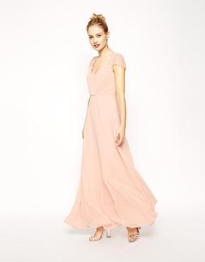Asos Kate Lace Maxi Dress - Nude
