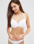 Pour Moi Fuller Bust Splash Padded Underwired Bikini Top - White