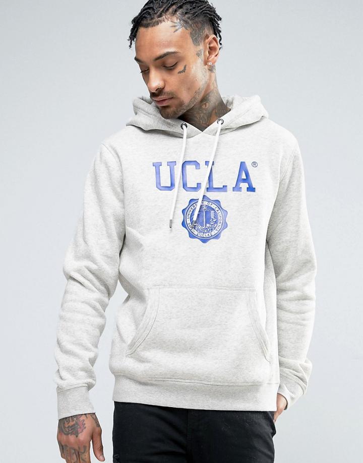 Ucla Pull Over Logo Hoodie - Gray