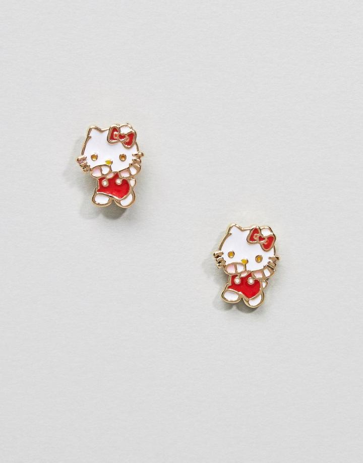 Hello Kitty X Asos Dabbing Earrings - Gold