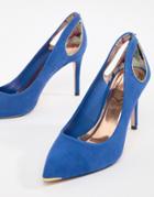 Ted Baker Suede Pointed High Heels-blue