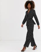 Ax Paris Wide Leg Pants In Comma Print-multi