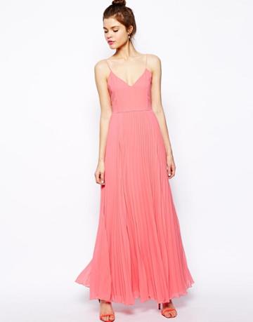 Asos Cami Pleated Maxi Dress