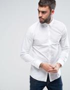Hugo By Hugo Boss Efi Shirt Super Slim Fit Super Stretch In White - White