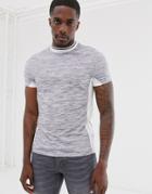 Asos Design T-shirt In Inject Fabric With Tipping