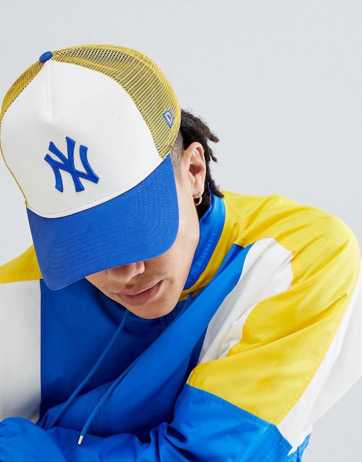 New Era Trucker Cap Ny Yankees - White