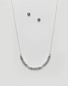 Johnny Loves Rosie Necklace And Earring Gifting Set - Silver