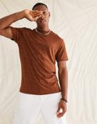 Asos Design T-shirt In Brown Texture