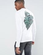 Friend Or Faux Arrowsmith Back Print Long Sleeve T-shirt - White