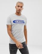G-star Graphic 4 Chest Logo Slim Fit Organic Cotton T-shirt In Gray - Gray