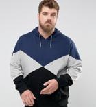Another Influence Plus Paneled Pull Over Hoodie - Navy