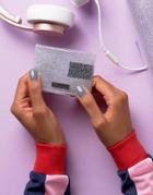 Skinnydip Sparkle Card Holder - Silver